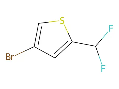 4-Bromo-2-(difluoromethyl)thiophene structure