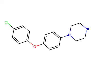 Piperazine, 1-[4-(4-chlorophenoxy)phenyl]- structure