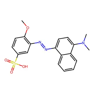 3-[2-[4-(Dimethylamino)-1-naphthalenyl]diazenyl]-4-methoxybenzenesulfonic acid structure