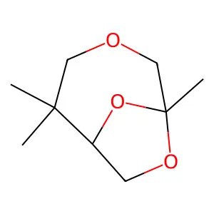 2,2,6-Trimethyl-4,7,9-trioxabicyclo(4,2,1)nonane structure
