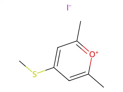 2,6-二甲基-4-(甲硫基)吡喃碘化物 structure
