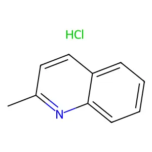 Quinoline, 2-methyl-, hydrochloride (1:1) structure
