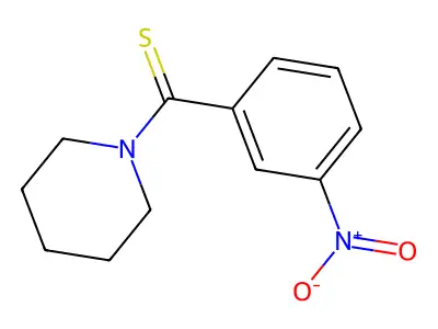 N-(3-Nitro-thiobenzoyl)-piperidine structure