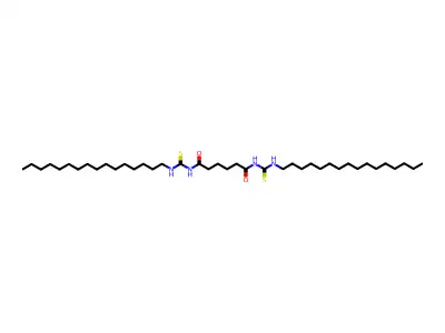 N,N'-bis(hexadecylcarbamothioyl)hexanediamide structure