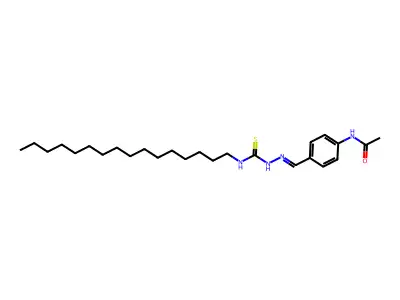 N-[4-[(Z)-(Hexadecylthiocarbamoylhydrazinylidene)methyl]phenyl]acetamide structure