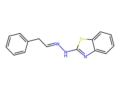 N-(phenethylideneamino)-1,3-benzothiazol-2-amine structure