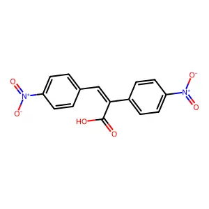 2,3-Bis(4-nitrophenyl)prop-2-enoic acid structure