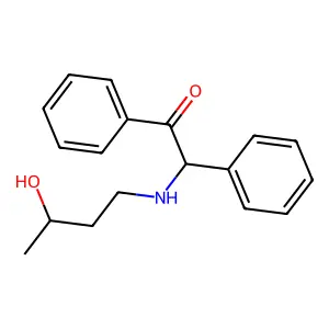 2-(3-Hydroxybutylamino)-1,2-diphenylethanone structure
