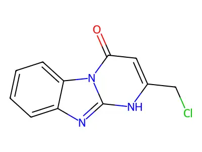 2-(chloromethyl)-1H-pyrimido[1,2-a]benzimidazol-4-one structure