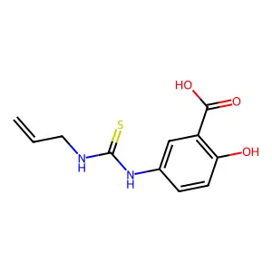 2-Hydroxy-5-(prop-2-enylcarbamothioylamino)benzoic acid structure