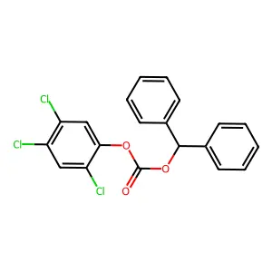 Carbonic acid, diphenylmethyl 2,4,5-trichlorophenyl ester structure