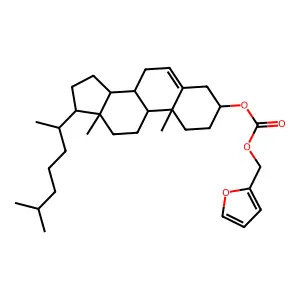 Cholest-5-en-3-ol (3beta)-, 3-((2,3-dihydro-2-furanyl)methyl carbonate) structure