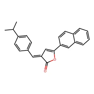 3-(4-isopropylbenzylidene)-5-(2-naphthyl)-2(3H)-furanone structure