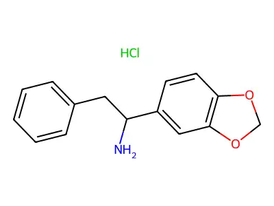 1,3-Benzodioxole-5-methanamine, alpha-(phenylmethyl)-, hydrochloride structure