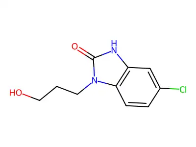 5-chloro-1,3-dihydro-1-(3-hydroxypropyl)-2H-benzimidazol-2-one structure