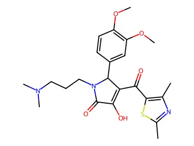 5-(3,4-dimethoxyphenyl)-4-(2,4-dimethyl-1,3-thiazole-5-carbonyl)-1-[3-(dimethylamino)propyl]-3-hydroxy-2,5-dihydro-1H-pyrrol-2-one structure