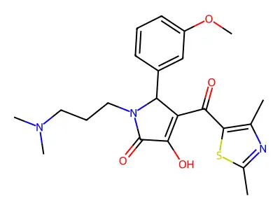 1-(3-(dimethylamino)propyl)-4-(2,4-dimethylthiazole-5-carbonyl)-3-hydroxy-5-(3-methoxyphenyl)-1H-pyrrol-2(5H)-one structure