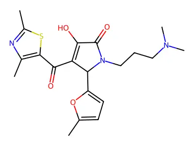 1-(3-(dimethylamino)propyl)-4-(2,4-dimethylthiazole-5-carbonyl)-3-hydroxy-5-(5-methylfuran-2-yl)-1H-pyrrol-2(5H)-one structure