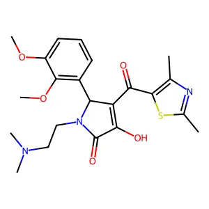 5-(2,3-dimethoxyphenyl)-1-(2-(dimethylamino)ethyl)-4-(2,4-dimethylthiazole-5-carbonyl)-3-hydroxy-1H-pyrrol-2(5H)-one structure