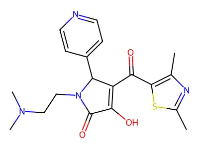 1-(2-(dimethylamino)ethyl)-4-(2,4-dimethylthiazole-5-carbonyl)-3-hydroxy-5-(pyridin-4-yl)-1H-pyrrol-2(5H)-one structure
