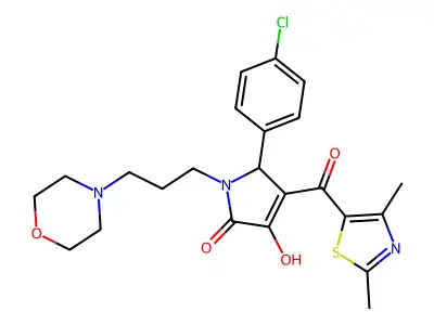 5-(4-chlorophenyl)-4-[(2,4-dimethyl-1,3-thiazol-5-yl)carbonyl]-3-hydroxy-1-[3-(morpholin-4-yl)propyl]-1,5-dihydro-2H-pyrrol-2-one structure