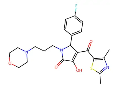 4-[(2,4-dimethyl-1,3-thiazol-5-yl)carbonyl]-5-(4-fluorophenyl)-3-hydroxy-1-[3-(morpholin-4-yl)propyl]-1,5-dihydro-2H-pyrrol-2-one structure