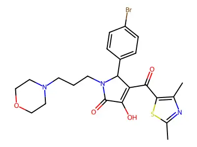4-[(2,4-Dimethyl(1,3-thiazol-5-yl))carbonyl]-5-(4-bromophenyl)-3-hydroxy-1-(3-morpholin-4-ylpropyl)-3-pyrrolin-2-one structure