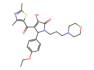 4-[(2,4-dimethyl-1,3-thiazol-5-yl)carbonyl]-5-(4-ethoxyphenyl)-3-hydroxy-1-[3-(morpholin-4-yl)propyl]-1,5-dihydro-2H-pyrrol-2-one structure
