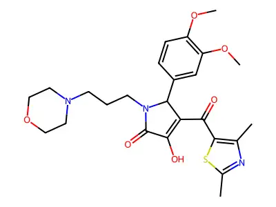 5-(3,4-Dimethoxyphenyl)-4-[(2,4-dimethyl(1,3-thiazol-5-yl))carbonyl]-3-hydroxy-1-(3-morpholin-4-ylpropyl)-3-pyrrolin-2-one structure