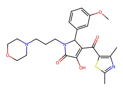 4-[(2,4-Dimethyl(1,3-thiazol-5-yl))carbonyl]-3-hydroxy-5-(3-methoxyphenyl)-1-(3-morpholin-4-ylpropyl)-3-pyrrolin-2-one structure