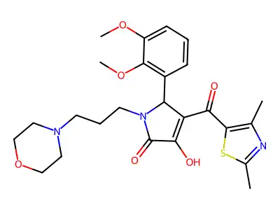 5-(2,3-Dimethoxyphenyl)-4-[(2,4-dimethyl(1,3-thiazol-5-yl))carbonyl]-3-hydroxy-1-(3-morpholin-4-ylpropyl)-3-pyrrolin-2-one structure