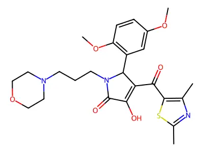 5-(2,5-Dimethoxyphenyl)-4-[(2,4-dimethyl(1,3-thiazol-5-yl))carbonyl]-3-hydroxy-1-(3-morpholin-4-ylpropyl)-3-pyrrolin-2-one structure
