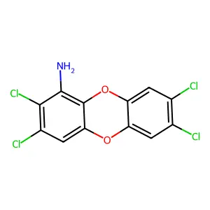 1-Amino-2,3,7,8-tetrachlorodibenzo-p-dioxin structure