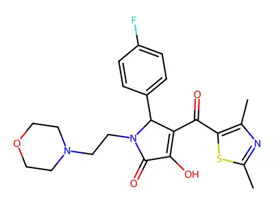4-[(2,4-Dimethyl(1,3-thiazol-5-yl))carbonyl]-5-(4-fluorophenyl)-3-hydroxy-1-(2-morpholin-4-ylethyl)-3-pyrrolin-2-one structure