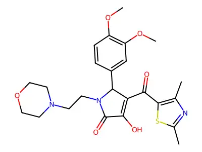 5-(3,4-Dimethoxyphenyl)-4-[(2,4-dimethyl(1,3-thiazol-5-yl))carbonyl]-3-hydroxy-1-(2-morpholin-4-ylethyl)-3-pyrrolin-2-one structure