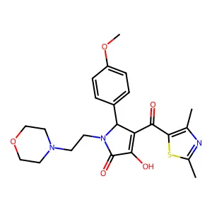 4-[(2,4-Dimethyl(1,3-thiazol-5-yl))carbonyl]-3-hydroxy-5-(4-methoxyphenyl)-1-(2-morpholin-4-ylethyl)-3-pyrrolin-2-one structure