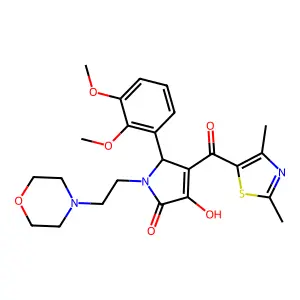 2-(2,3-dimethoxyphenyl)-3-(2,4-dimethyl-1,3-thiazole-5-carbonyl)-4-hydroxy-1-(2-morpholin-4-ylethyl)-2H-pyrrol-5-one structure