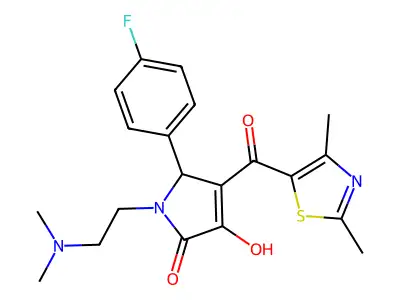 1-(2-(dimethylamino)ethyl)-4-(2,4-dimethylthiazole-5-carbonyl)-5-(4-fluorophenyl)-3-hydroxy-1H-pyrrol-2(5H)-one structure