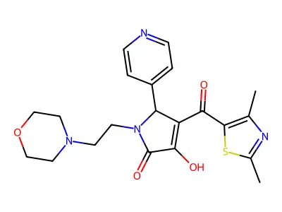 4-(2,4-dimethylthiazole-5-carbonyl)-3-hydroxy-1-(2-morpholinoethyl)-5-(pyridin-4-yl)-1H-pyrrol-2(5H)-one structure
