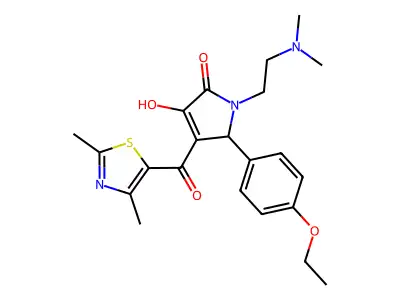 1-(2-(dimethylamino)ethyl)-4-(2,4-dimethylthiazole-5-carbonyl)-5-(4-ethoxyphenyl)-3-hydroxy-1H-pyrrol-2(5H)-one structure
