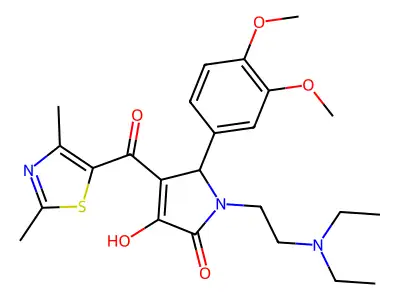 1-[2-(Diethylamino)ethyl]-5-(3,4-dimethoxyphenyl)-4-[(2,4-dimethyl(1,3-thiazol-5-yl))carbonyl]-3-hydroxy-3-pyrrolin-2-one structure