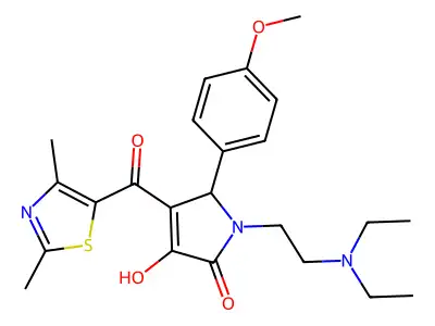 1-(2-(diethylamino)ethyl)-4-(2,4-dimethylthiazole-5-carbonyl)-3-hydroxy-5-(4-methoxyphenyl)-1H-pyrrol-2(5H)-one structure