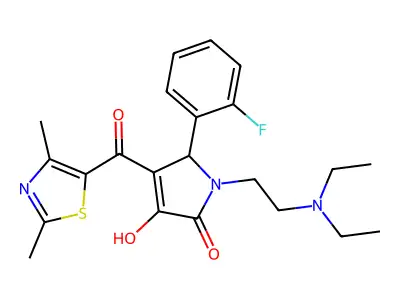 1-(2-(diethylamino)ethyl)-4-(2,4-dimethylthiazole-5-carbonyl)-5-(2-fluorophenyl)-3-hydroxy-1H-pyrrol-2(5H)-one structure