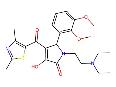1-[2-(Diethylamino)ethyl]-5-(2,3-dimethoxyphenyl)-4-[(2,4-dimethyl(1,3-thiazol-5-yl))carbonyl]-3-hydroxy-3-pyrrolin-2-one structure