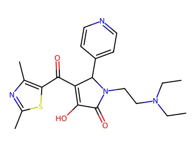 1-(2-(diethylamino)ethyl)-4-(2,4-dimethylthiazole-5-carbonyl)-3-hydroxy-5-(pyridin-4-yl)-1H-pyrrol-2(5H)-one structure