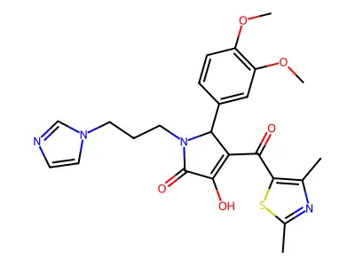 5-(3,4-Dimethoxy-phenyl)-4-(2,4-dimethyl-thiazole-5-carbonyl)-3-hydroxy-1-(3-imidazol-1-yl-propyl)-1,5-dihydro-pyrrol-2-one structure