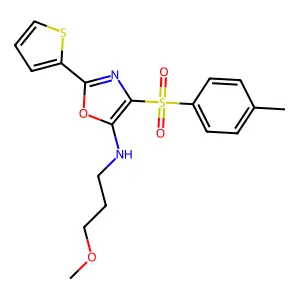 N-(3-METHOXYPROPYL)-4-(4-METHYLBENZENESULFONYL)-2-(THIOPHEN-2-YL)-1,3-OXAZOL-5-AMINE structure