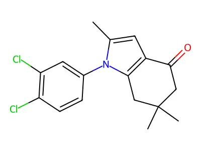 1-(3,4-Dichlorophenyl)-2,6,6-trimethyl-5,7-dihydroindol-4-one structure