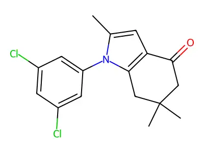 1-(3,5-Dichlorophenyl)-2,6,6-trimethyl-5,7-dihydroindol-4-one structure