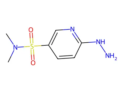6-hydrazinyl-N,N-dimethylpyridine-3-sulfonamide structure
